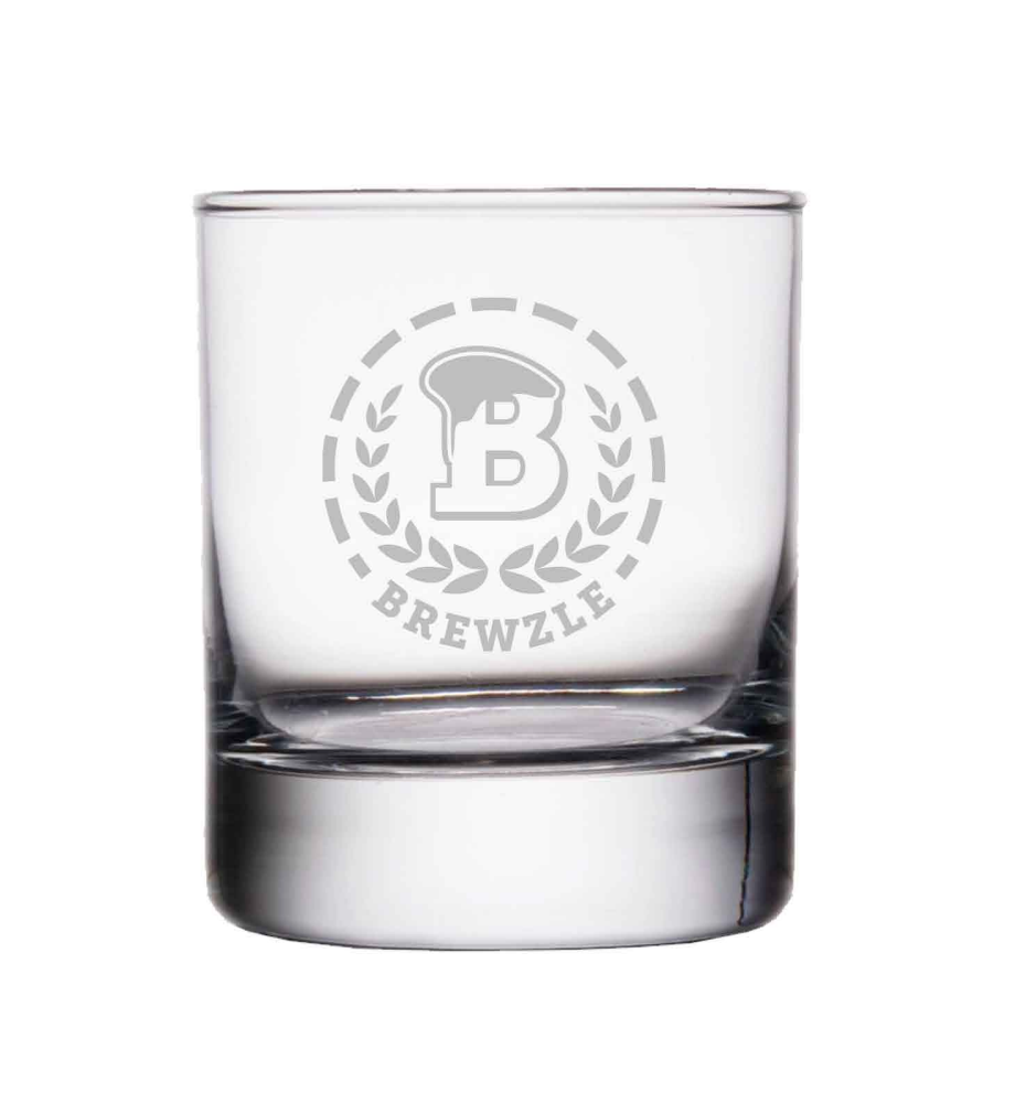 Brewzle Barrel Head Rocks Glass