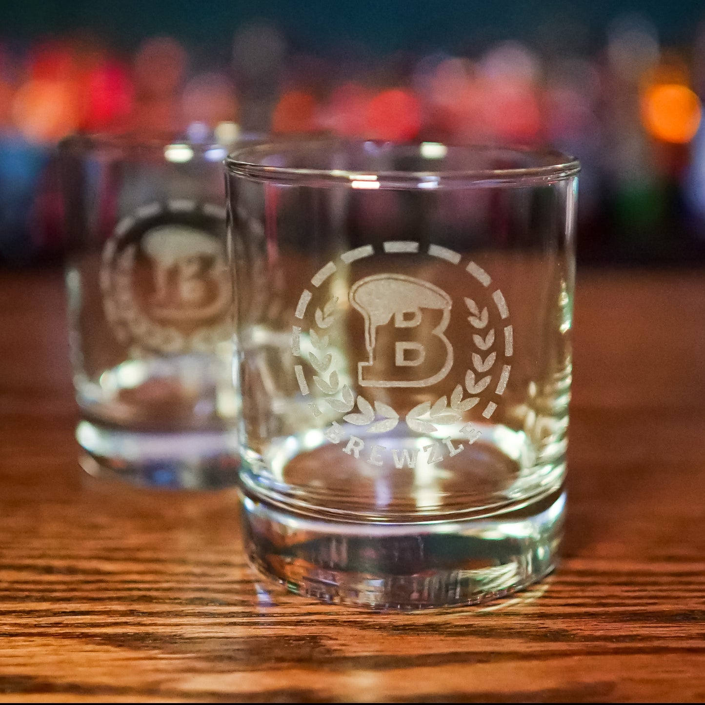 Brewzle Barrel Head Rocks Glass