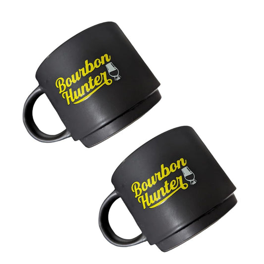 Bourbon Hunter Coffee Mug 12oz (Stackable) - 2 Mug Bundle